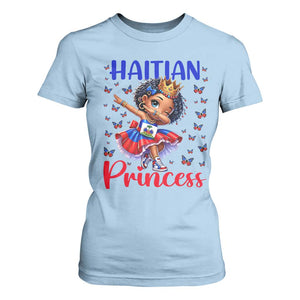 Cute Dabbing Haitian Princess Kids Graphic T Shirt For Women Haiti Heritage Pride TS02 Light Blue Print Your Wear