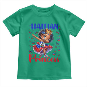 Cute Dabbing Haitian Princess Kids Graphic Toddler T Shirt Haiti Heritage Pride TS02 Irish Green Print Your Wear