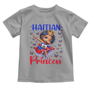 Cute Dabbing Haitian Princess Kids Graphic Toddler T Shirt Haiti Heritage Pride TS02 Sport Gray Print Your Wear