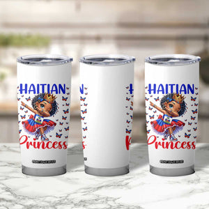 Cute Dabbing Haitian Princess Kids Graphic Tumbler Cup Haiti Heritage Pride TS02 Print Your Wear
