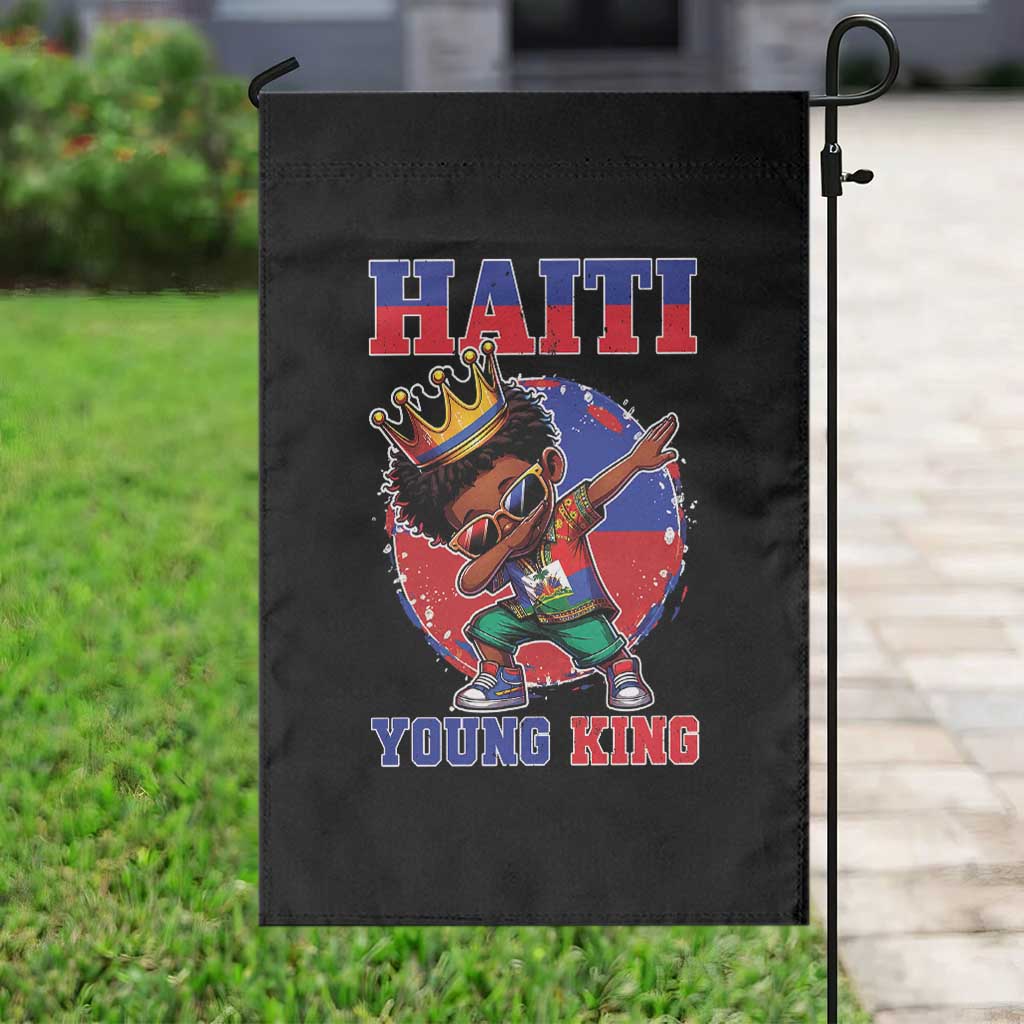 Haiti Young King Dabbing Boy Kids Graphic Garden Flag Haitian Heritage Pride TS02 Print Your Wear