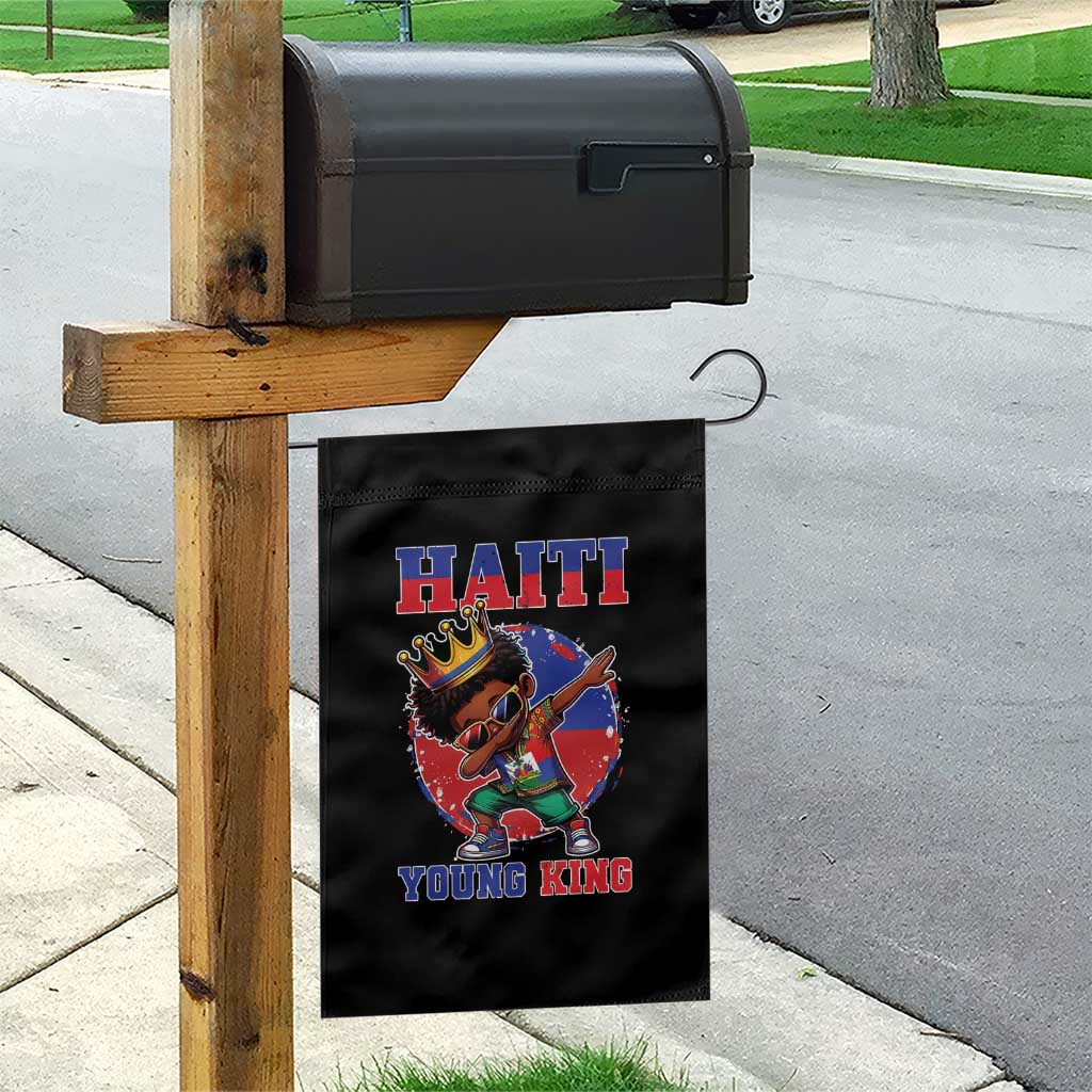 Haiti Young King Dabbing Boy Kids Graphic Garden Flag Haitian Heritage Pride TS02 Print Your Wear