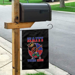 Haiti Young King Dabbing Boy Kids Graphic Garden Flag Haitian Heritage Pride TS02 Print Your Wear