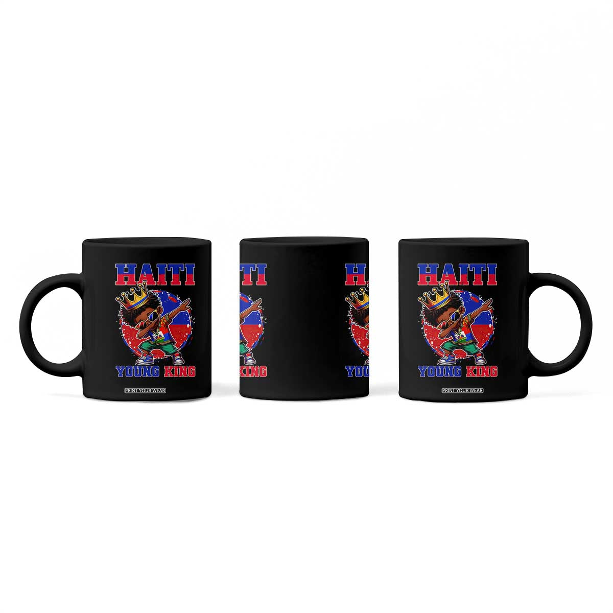 Haiti Young King Dabbing Boy Kids Graphic Coffee Mug Haitian Heritage Pride TS02 Print Your Wear