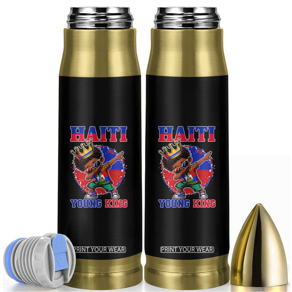 Haiti Young King Dabbing Boy Kids Graphic Bullet Tumbler Haitian Heritage Pride TS02 Black Print Your Wear