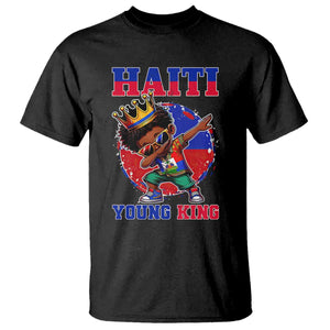 Haiti Young King Dabbing Boy Kids Graphic T Shirt Haitian Heritage Pride TS02 Black Print Your Wear