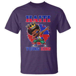 Haiti Young King Dabbing Boy Kids Graphic T Shirt Haitian Heritage Pride TS02 Purple Print Your Wear
