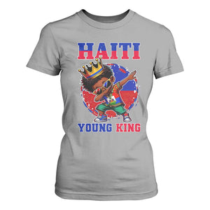 Haiti Young King Dabbing Boy Kids Graphic T Shirt For Women Haitian Heritage Pride TS02 Sport Gray Print Your Wear