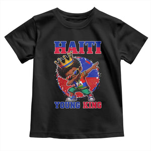 Haiti Young King Dabbing Boy Kids Graphic Toddler T Shirt Haitian Heritage Pride TS02 Black Print Your Wear