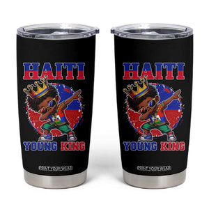 Haiti Young King Dabbing Boy Kids Graphic Tumbler Cup Haitian Heritage Pride TS02 Black Print Your Wear