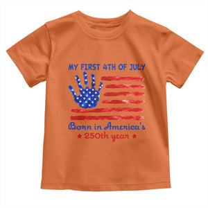 My First 4th of July Celebrate Semiquincentennial Cute Toddler T Shirt Born in America's 250th Year Patriotic Milestone Celebration
