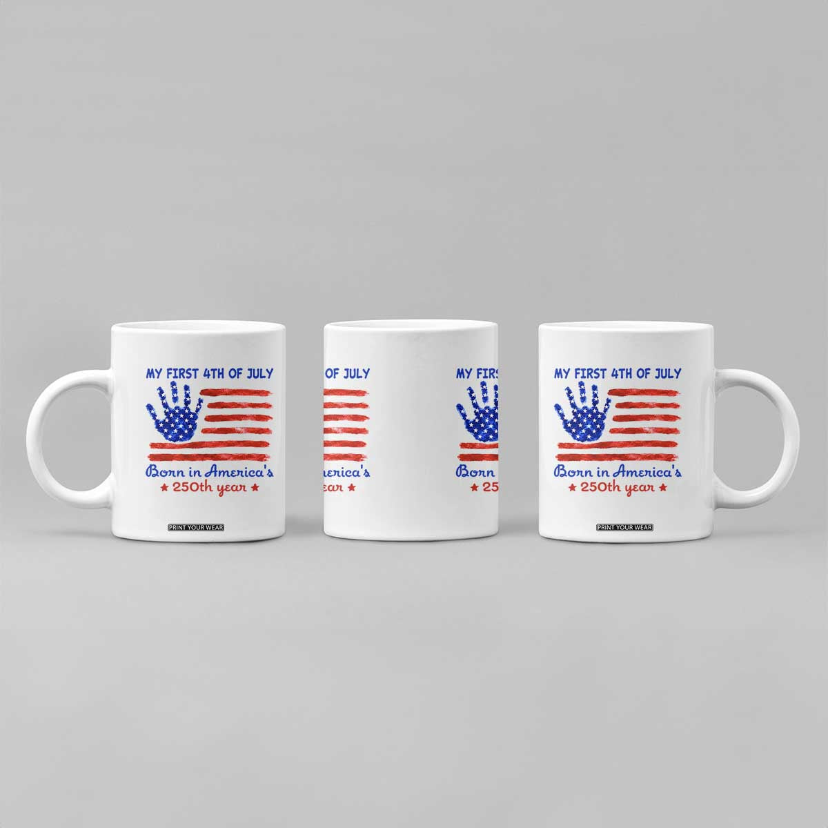 My First 4th of July Celebrate Semiquincentennial Cute Coffee Mug Born in America's 250th Year Patriotic Milestone Celebration