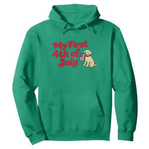 My First 4th of July Cute Golden Retriever Puppy Dog Hoodie American Flag Independence Holiday Milestone