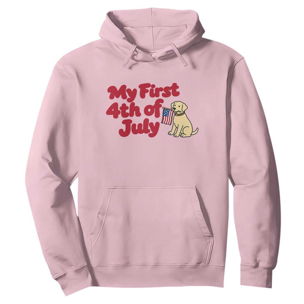 My First 4th of July Cute Golden Retriever Puppy Dog Hoodie American Flag Independence Holiday Milestone