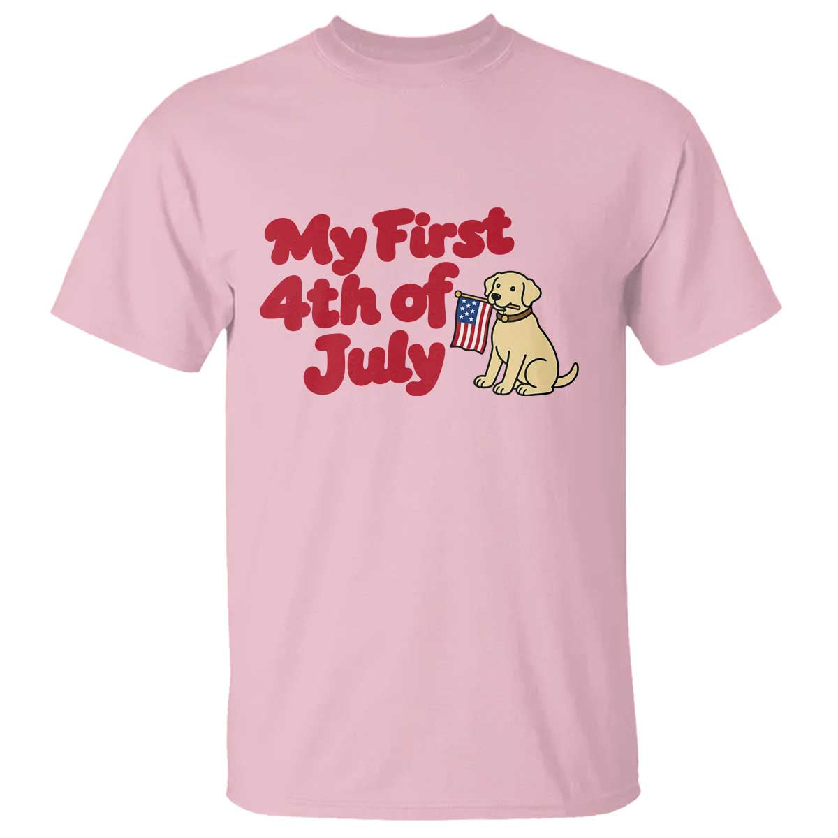 My First 4th of July Cute Golden Retriever Puppy Dog T Shirt American Flag Independence Holiday Milestone