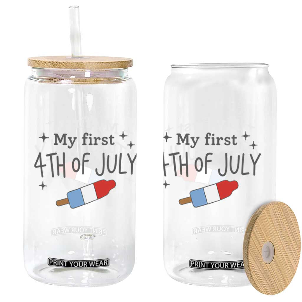 My First 4th of July Cute Summer Rocket Popsicle Glass Can Firecracker Ice Lolly Patriotic Baby Independence Holiday