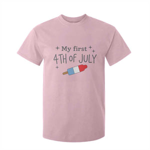 My First 4th of July Cute Summer Rocket Popsicle T Shirt For Kid Firecracker Ice Lolly Patriotic Baby Independence Holiday