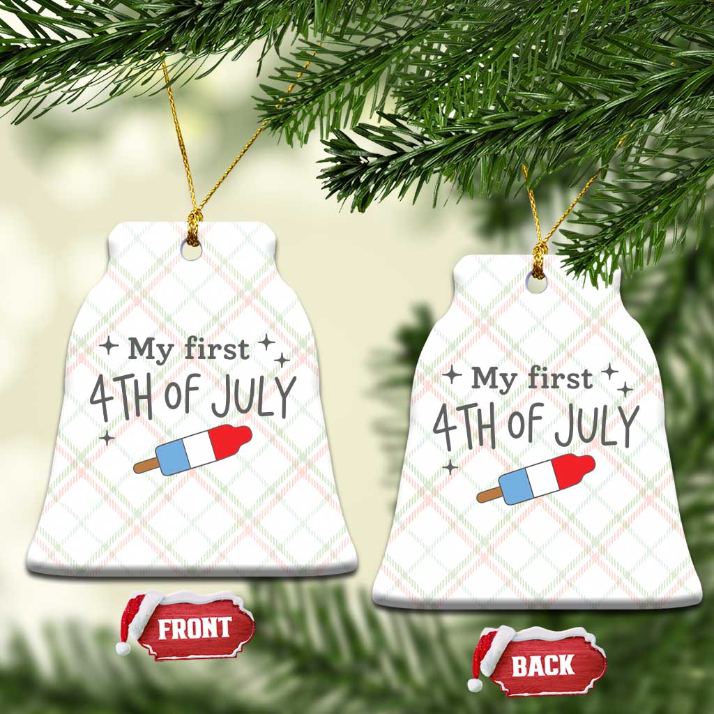 My First 4th of July Cute Summer Rocket Popsicle Ceramic Ornament Firecracker Ice Lolly Patriotic Baby Independence Holiday