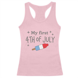 My First 4th of July Cute Summer Rocket Popsicle Racerback Tank Top Firecracker Ice Lolly Patriotic Baby Independence Holiday