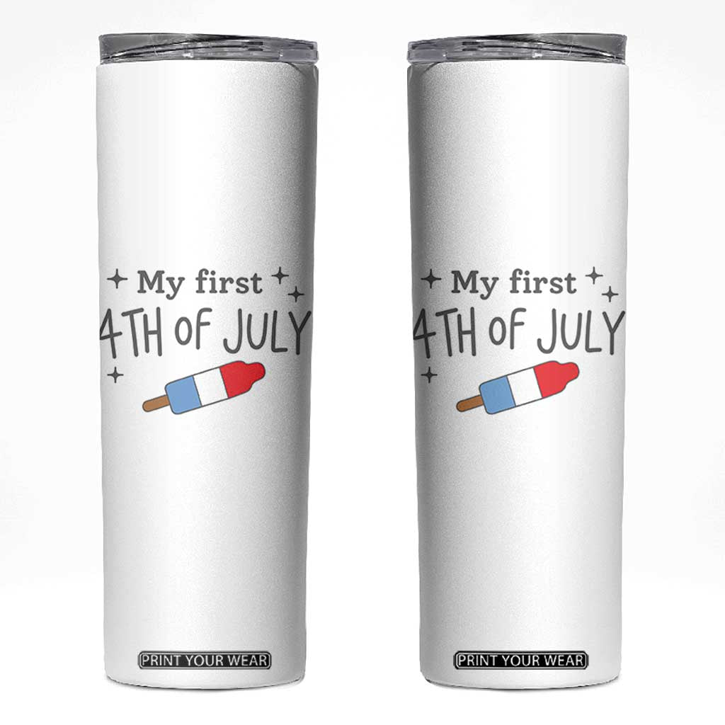 My First 4th of July Cute Summer Rocket Popsicle Skinny Tumbler Firecracker Ice Lolly Patriotic Baby Independence Holiday