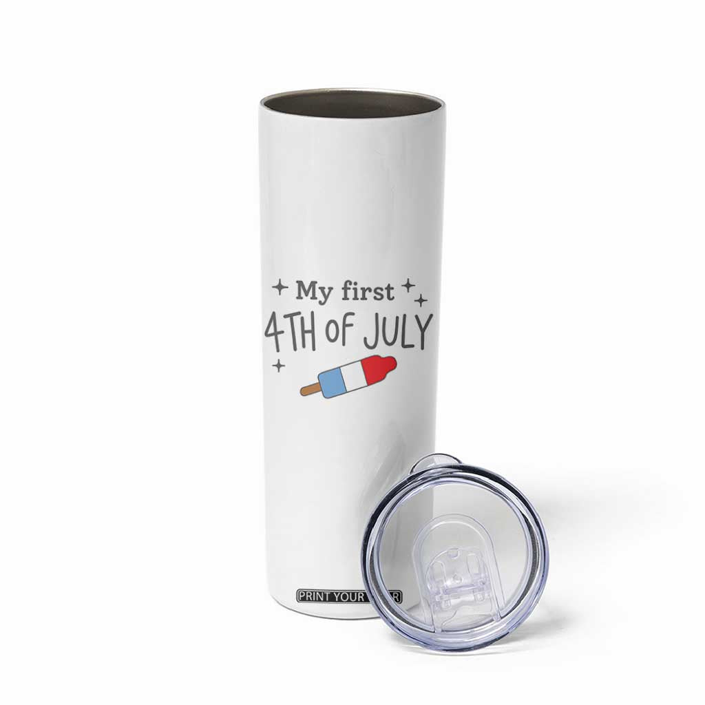 My First 4th of July Cute Summer Rocket Popsicle Skinny Tumbler Firecracker Ice Lolly Patriotic Baby Independence Holiday