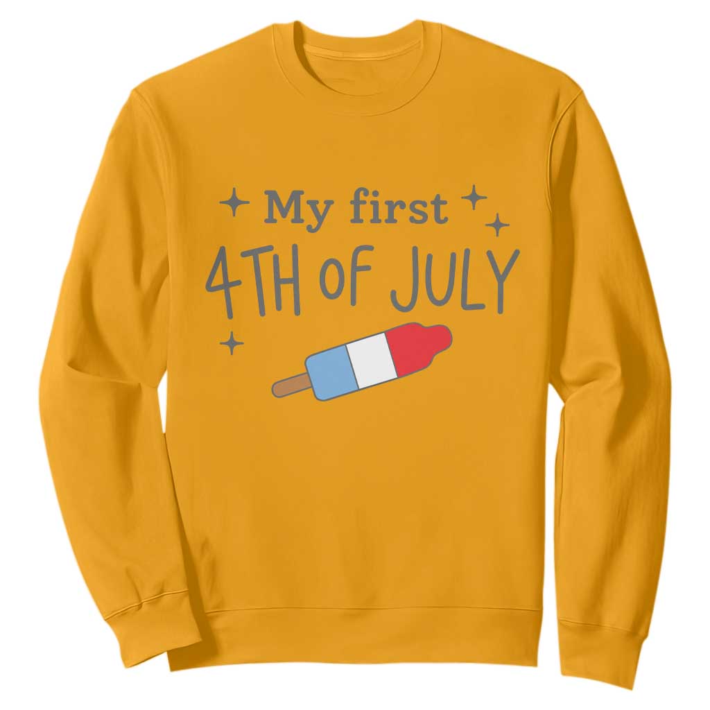 My First 4th of July Cute Summer Rocket Popsicle Sweatshirt Firecracker Ice Lolly Patriotic Baby Independence Holiday