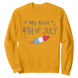 My First 4th of July Cute Summer Rocket Popsicle Sweatshirt Firecracker Ice Lolly Patriotic Baby Independence Holiday