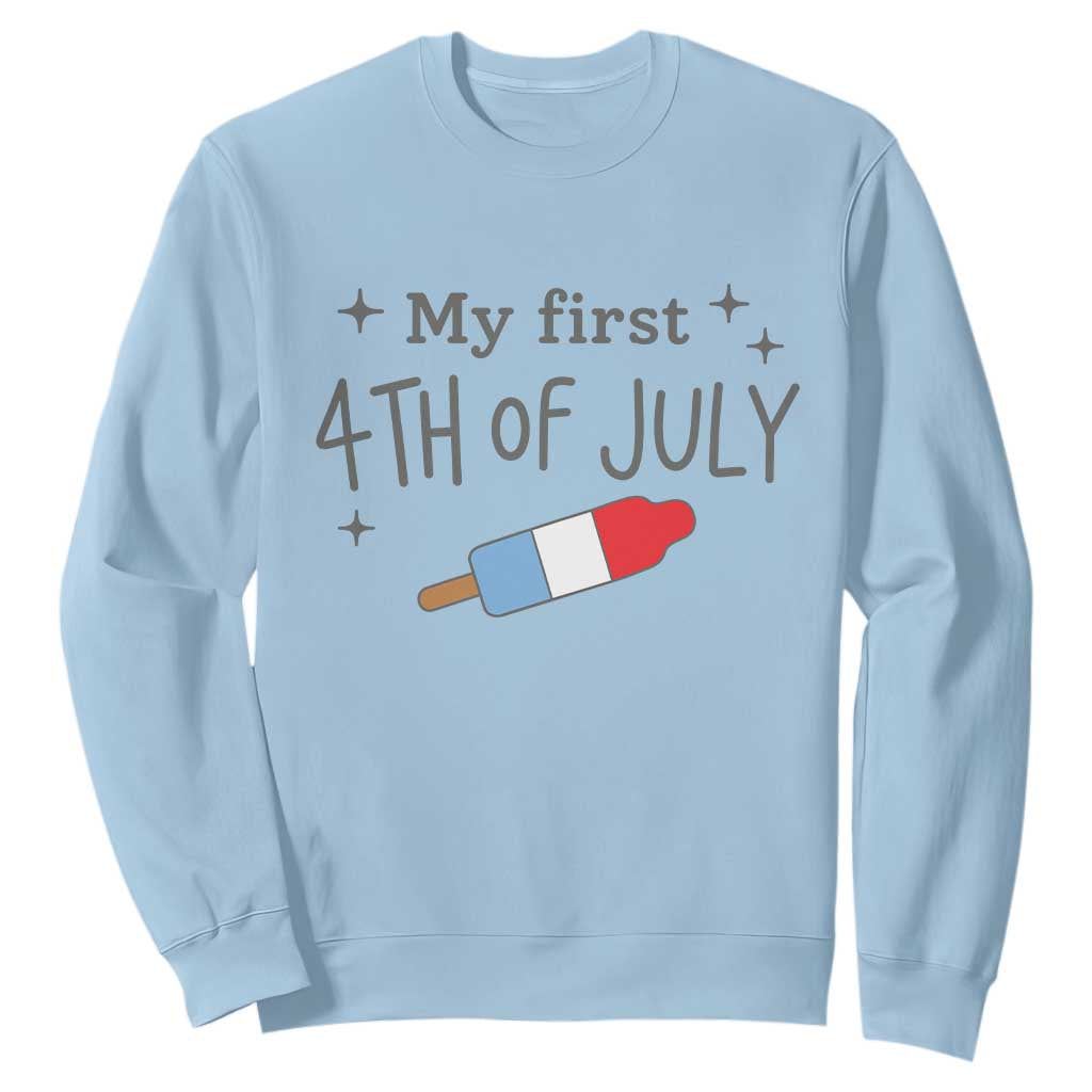 My First 4th of July Cute Summer Rocket Popsicle Sweatshirt Firecracker Ice Lolly Patriotic Baby Independence Holiday