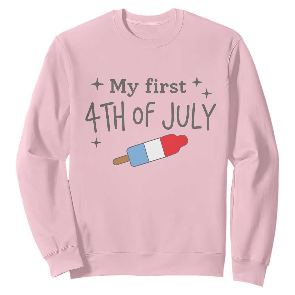 My First 4th of July Cute Summer Rocket Popsicle Sweatshirt Firecracker Ice Lolly Patriotic Baby Independence Holiday