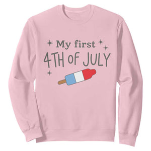 My First 4th of July Cute Summer Rocket Popsicle Sweatshirt Firecracker Ice Lolly Patriotic Baby Independence Holiday