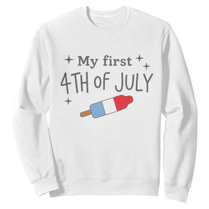 My First 4th of July Cute Summer Rocket Popsicle Sweatshirt Firecracker Ice Lolly Patriotic Baby Independence Holiday