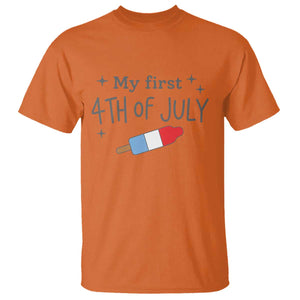 My First 4th of July Cute Summer Rocket Popsicle T Shirt Firecracker Ice Lolly Patriotic Baby Independence Holiday