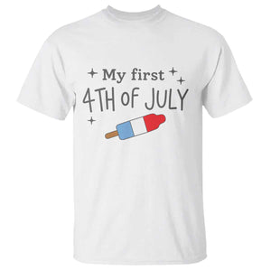 My First 4th of July Cute Summer Rocket Popsicle T Shirt Firecracker Ice Lolly Patriotic Baby Independence Holiday