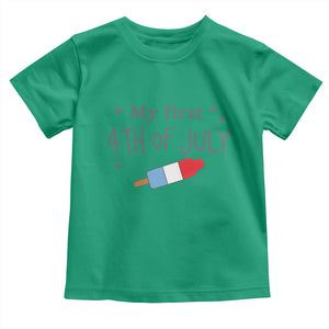 My First 4th of July Cute Summer Rocket Popsicle Toddler T Shirt Firecracker Ice Lolly Patriotic Baby Independence Holiday