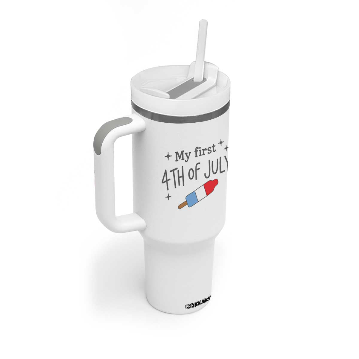 My First 4th of July Cute Summer Rocket Popsicle Tumbler With Handle Firecracker Ice Lolly Patriotic Baby Independence Holiday