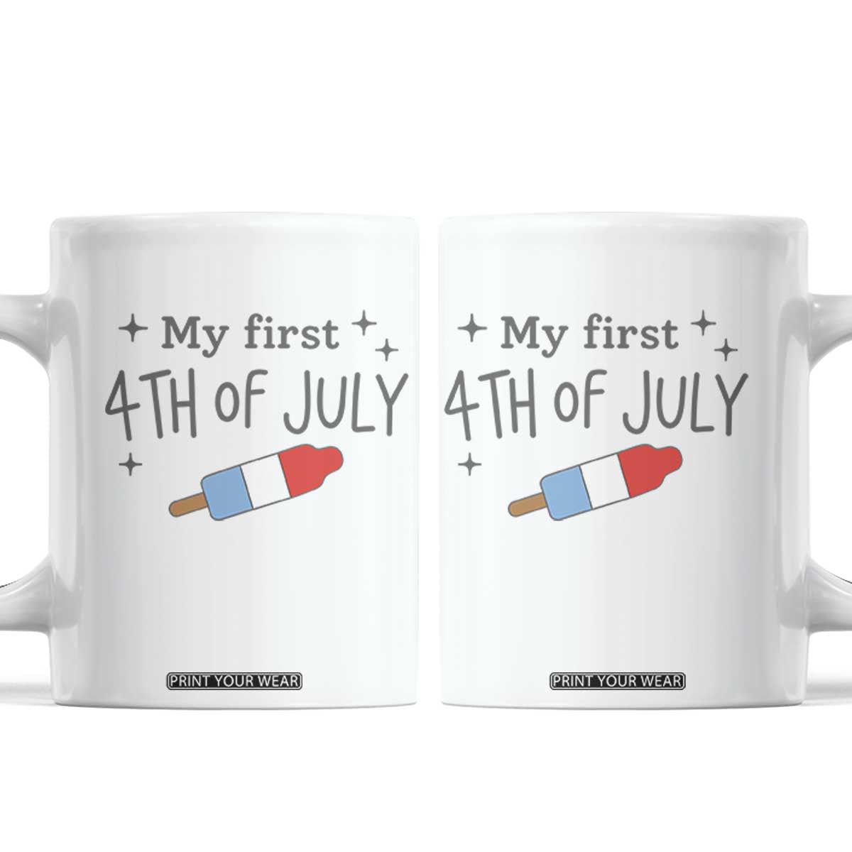My First 4th of July Cute Summer Rocket Popsicle Coffee Mug Firecracker Ice Lolly Patriotic Baby Independence Holiday