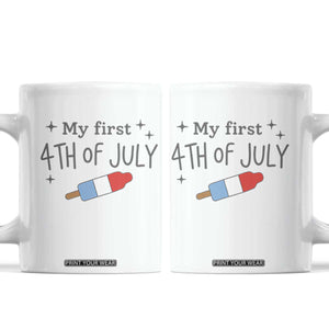 My First 4th of July Cute Summer Rocket Popsicle Coffee Mug Firecracker Ice Lolly Patriotic Baby Independence Holiday