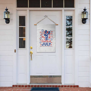 My 1st Fourth of July Patriotic Star Bow Garden Flag Number One Festive Holiday Independence Milestone