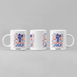 My 1st Fourth of July Patriotic Star Bow Coffee Mug Number One Festive Holiday Independence Milestone