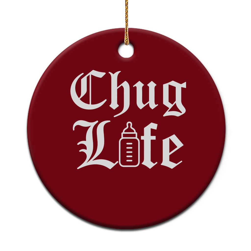 Chug Life Funny Baby Milk Bottle Graphic Ceramic Ornament Hip Hop Parody Milestone Gift