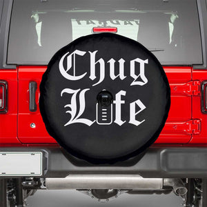 Chug Life Funny Baby Milk Bottle Graphic Spare Tire Cover Hip Hop Parody Milestone Gift