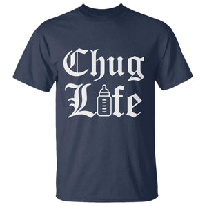 Chug Life Funny Baby Milk Bottle Graphic T Shirt Hip Hop Parody Milestone Gift