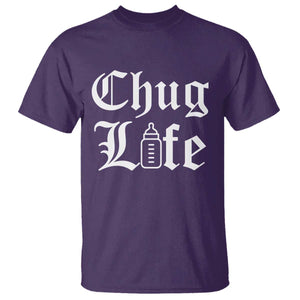 Chug Life Funny Baby Milk Bottle Graphic T Shirt Hip Hop Parody Milestone Gift