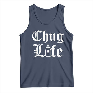 Chug Life Funny Baby Milk Bottle Graphic Tank Top Hip Hop Parody Milestone Gift
