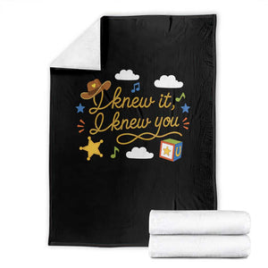 I Knew It I Knew You Funny Western Cowgirl Retro Throw Blanket Whimsical Nostalgic Western Graphic