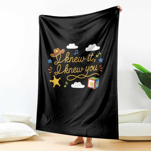 I Knew It I Knew You Funny Western Cowgirl Retro Throw Blanket Whimsical Nostalgic Western Graphic