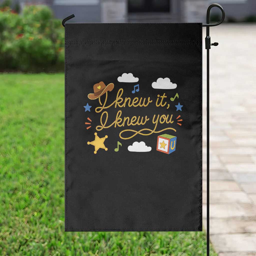 I Knew It I Knew You Funny Western Cowgirl Retro Garden Flag Whimsical Nostalgic Western Graphic