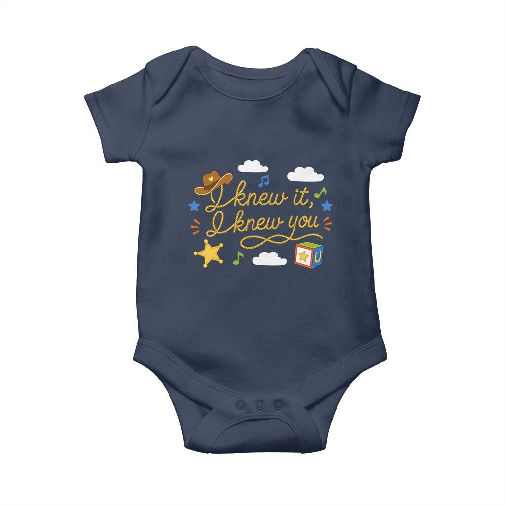 I Knew It I Knew You Funny Western Cowgirl Retro Baby Onesie Whimsical Nostalgic Western Graphic
