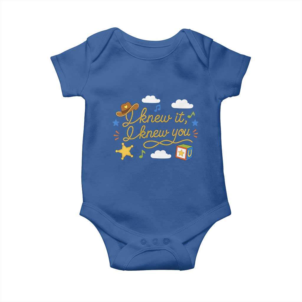 I Knew It I Knew You Funny Western Cowgirl Retro Baby Onesie Whimsical Nostalgic Western Graphic
