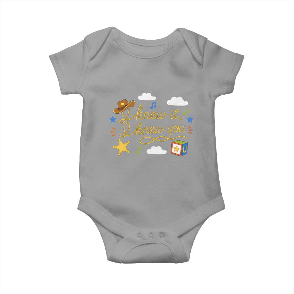 I Knew It I Knew You Funny Western Cowgirl Retro Baby Onesie Whimsical Nostalgic Western Graphic